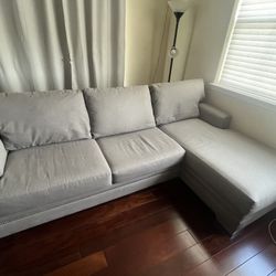 Right Chaise Sectional Grey Sofa 