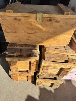 Vintage Wooden Ammo Boxes