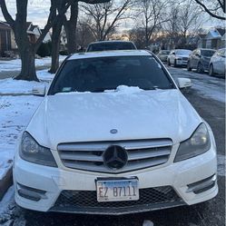 White Mercedes  C-300