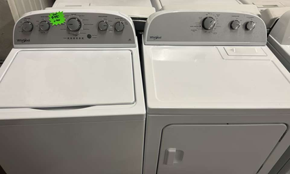 Whirlpool Washer & Dryer Set – Top Load, White, Matching