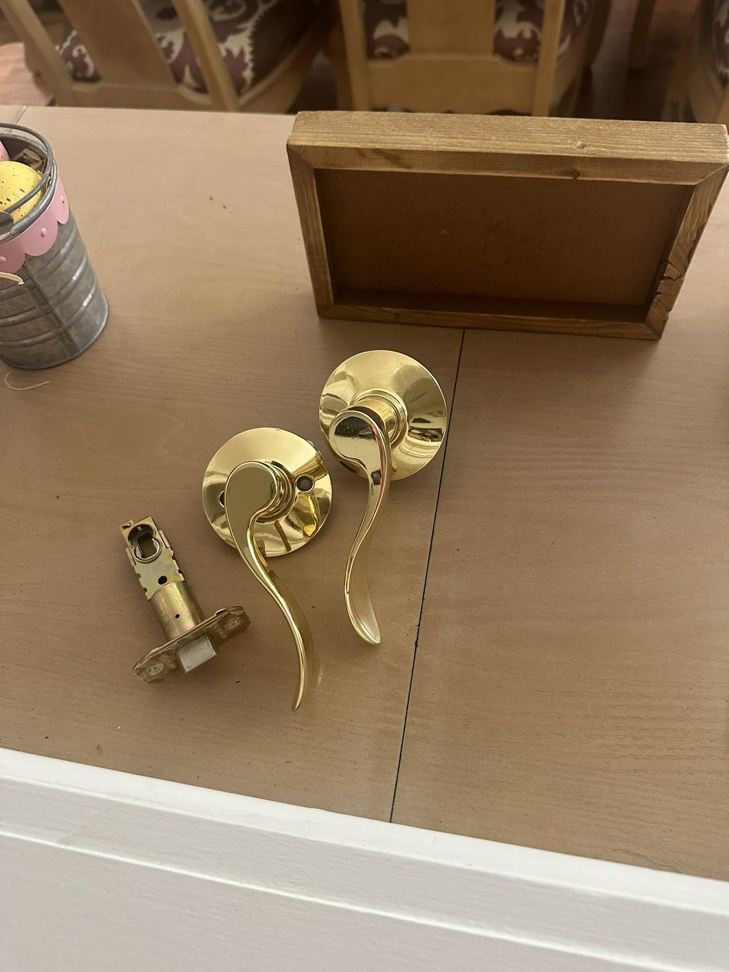 Gold Door Hinges, Door Handles Etc 