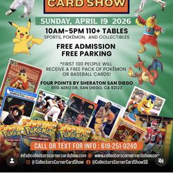Sports and Pokemon Card Show this Sunday April 19th, 2026!!!
