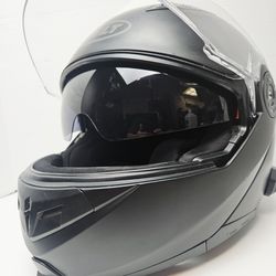 BILT Techno 2.0 Modular Bluetooth Helmet Size XL Matte Black With Motorcycle Mic