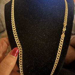14k Italy Gold Filled Cuban Chain Necklace
