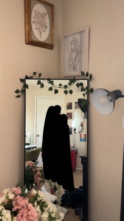 black floor length mirror