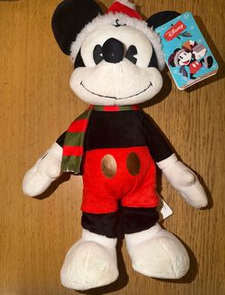Disney Mickey Mouse Christmas Santa Plush