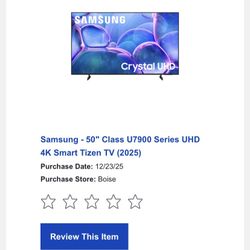 Samsung 50” 4K Smart TV