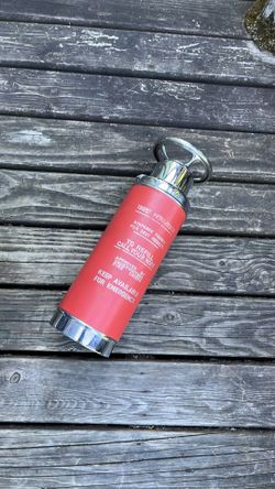 1960s liquor bottle designed as a fire extinguisher