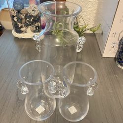 Glass Handle Vases