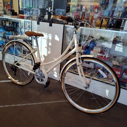 NEW 42CM RETROSPEC BEAUMONT STEP THRU EGGSHELL  7 SPEED STEP THRU URBAN COMMUTER CITY CRUISER BIKE