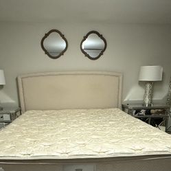 California king bed along with the mattress
