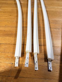 4 LED Light Strip Sections with White Flexible Diffusers – DIY Lighting Lot