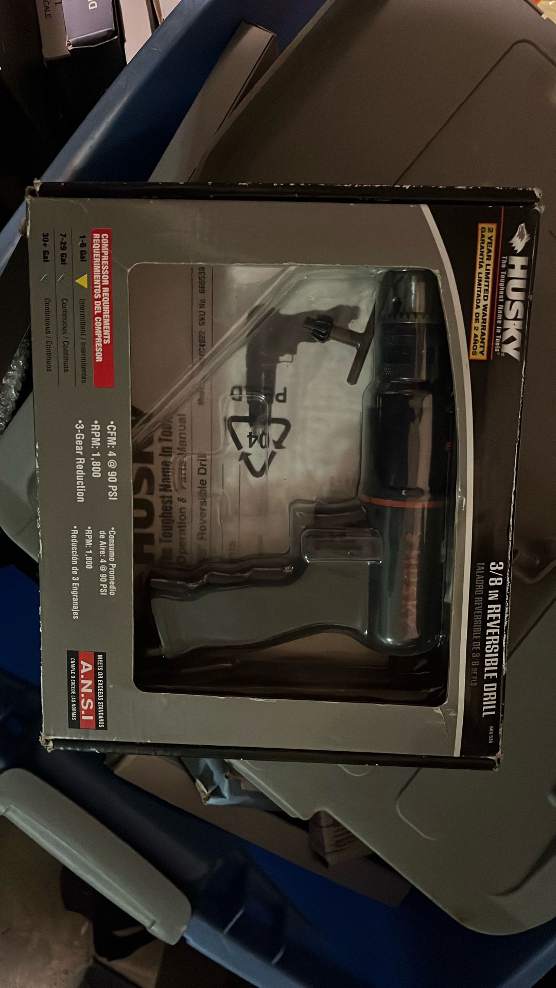 Husky 3/8 Inch Reversible Drill 