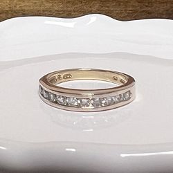 Ross Simons Gold over Sterling Silver 925 CZ Ring Size 5.75