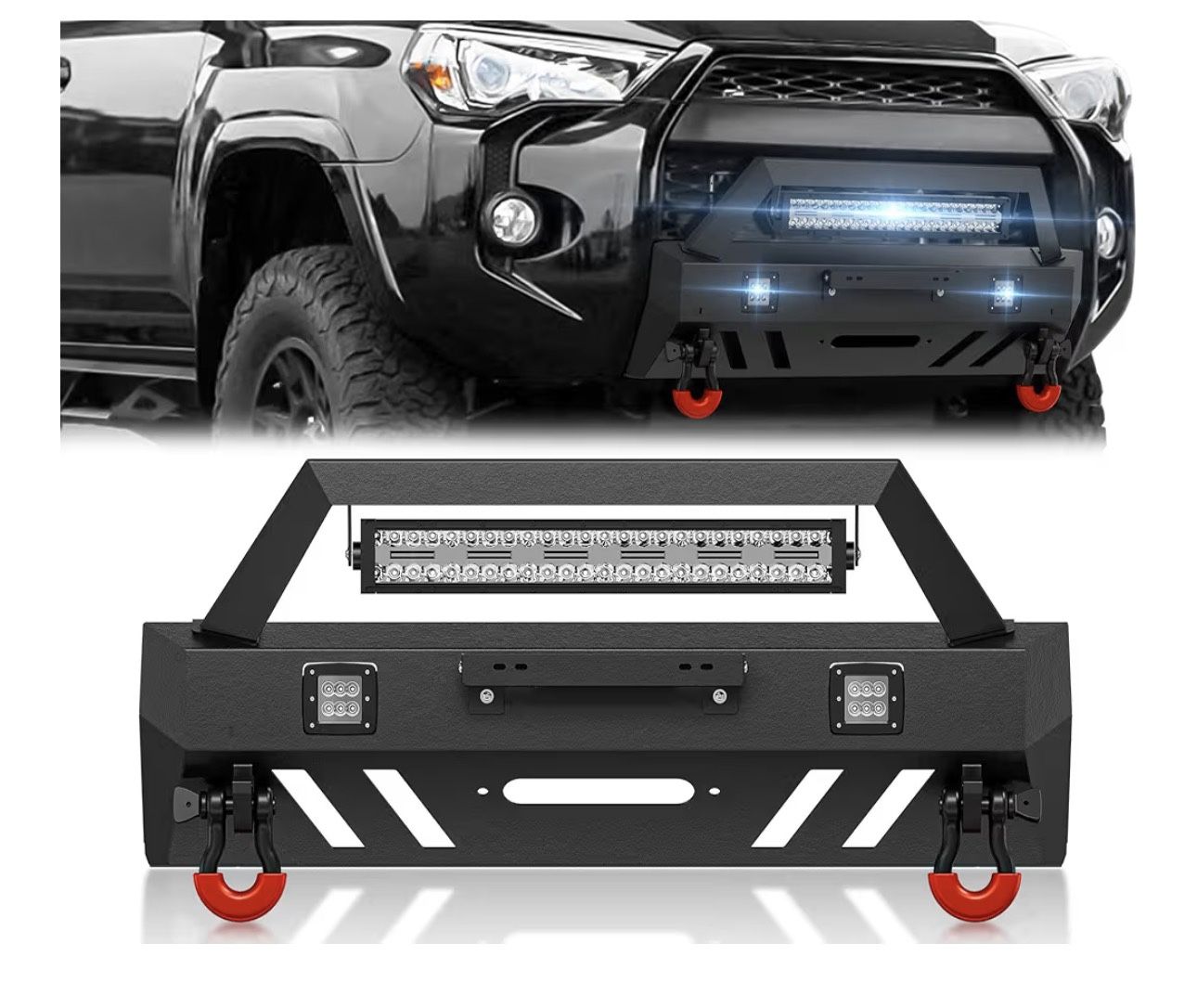 New in a sealed box for 4Runner Off-Road Front Bumper Compatible with 2010-2023 Toyota 4Runner 5th Gen (Not Fits 2010-2013 SR5) Equipped with Winch Pl