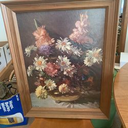 Vintage Flower Print Wall Hanging