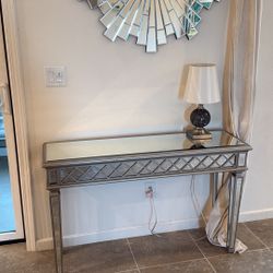 Mirrored Side Table 