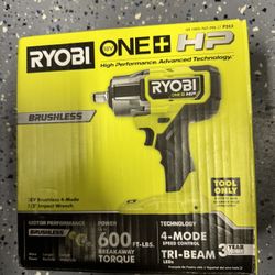 🚨 Brand New Ryobi ONE+ HP 18V Brushless Impact Wrench - Tool Only! 🚨Q