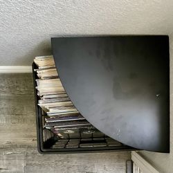 Black Wooden Corner Shelf