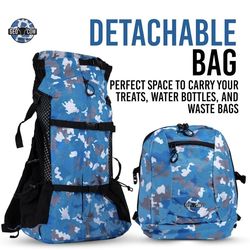 Dog Backpack Carrier for Large Dogs - Durable Pet Carrier Backpack with Adjustable Straps & Waistbelt, Smart Backpack for Dogs with Zippers for Hiking