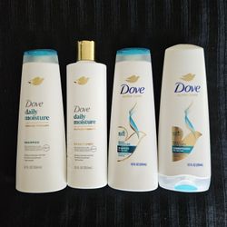 $10 For All 4 - Dove Daily Moisture 2 Shampoo & 2 Conditioner 12oz 