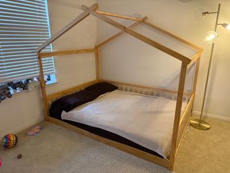 Full Size Bed Frame + Mattress & Bedding