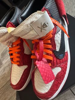 The Shoe Surgeon x Off-White x Air Jordan 1 High “Luxe Chicago” Full Python Ex