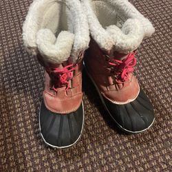 Kids Girls pink winter Boots, Cat & Jack Size 1