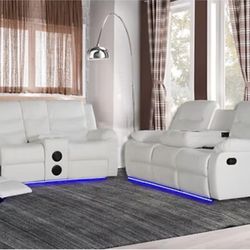 2 PC RECLINING SOFA AND LOVESEAT NEW IN BOX