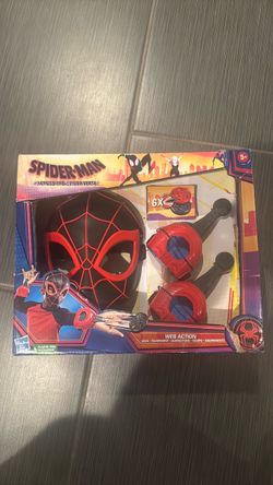 Marvel Spider-Man Across the Spider Verse Mask with Web Action Shooters