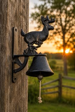 Vintage Cast Iron Deer Bell