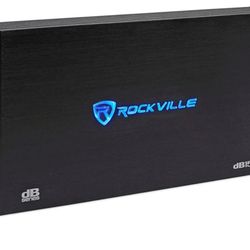 Rockville dB15 Mono Car Amplifier, 6000W, Class-D, Dyno-Certified, Subsonic Filter, EQ, Crossover, Bass Remote, Perfect for Subwoofers, and Car Audio