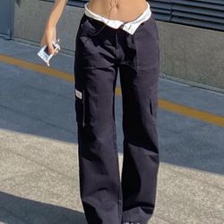 Cargo Baggy Waist Pants
