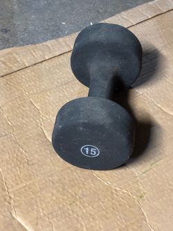Single 15 iron dumbbell