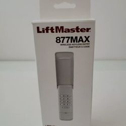 877MAX Liftmaster Keyless Entry Keypad, 377LM,977LM compatible, 315mhz, 390mhz