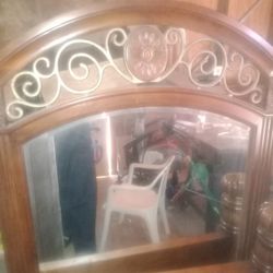 Marble Top Dresser And Mirror