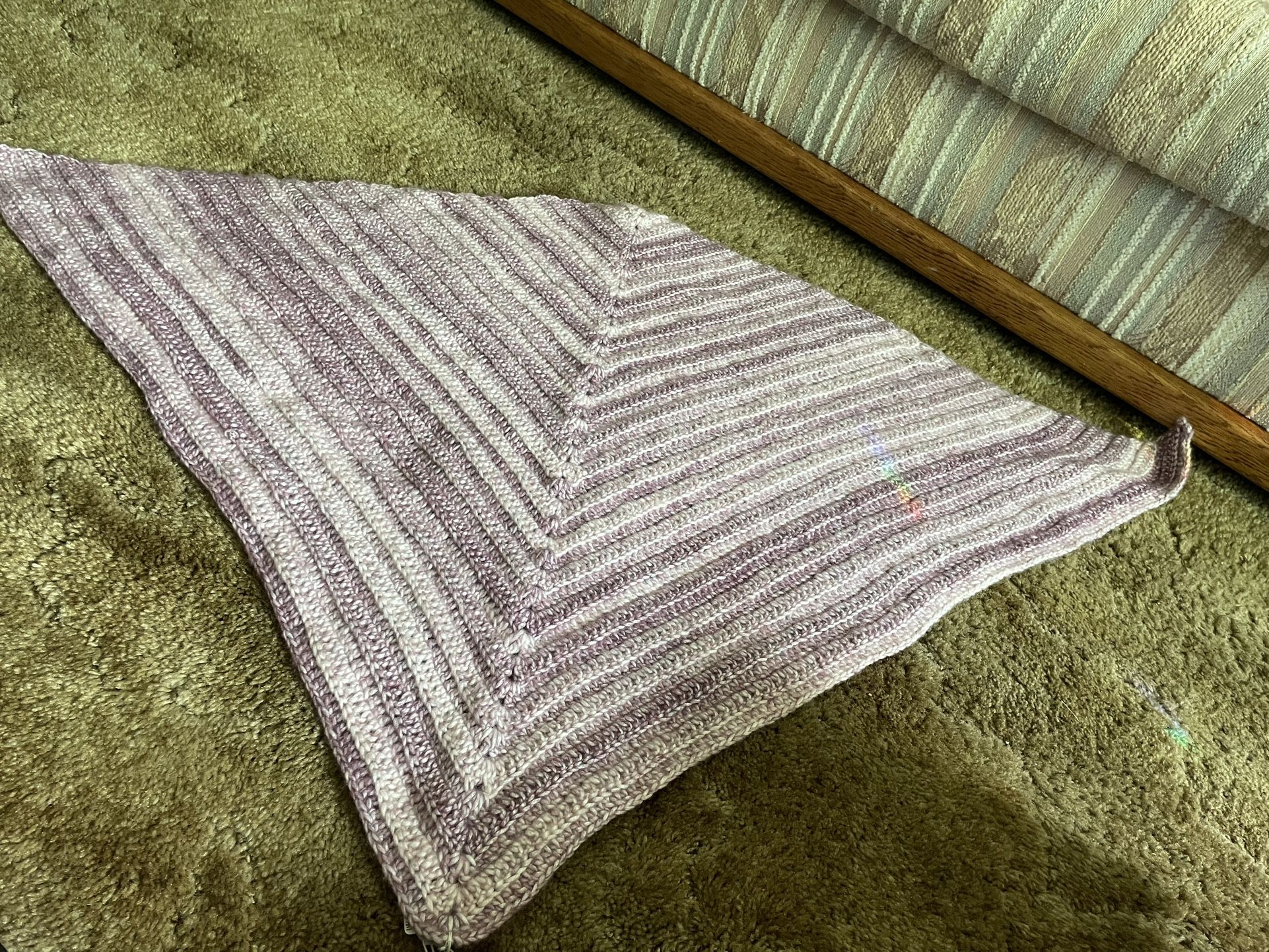 Crochet Thick Purple Shawl