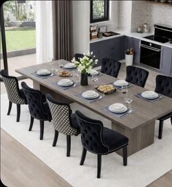 Large Modern Dinning table 118"