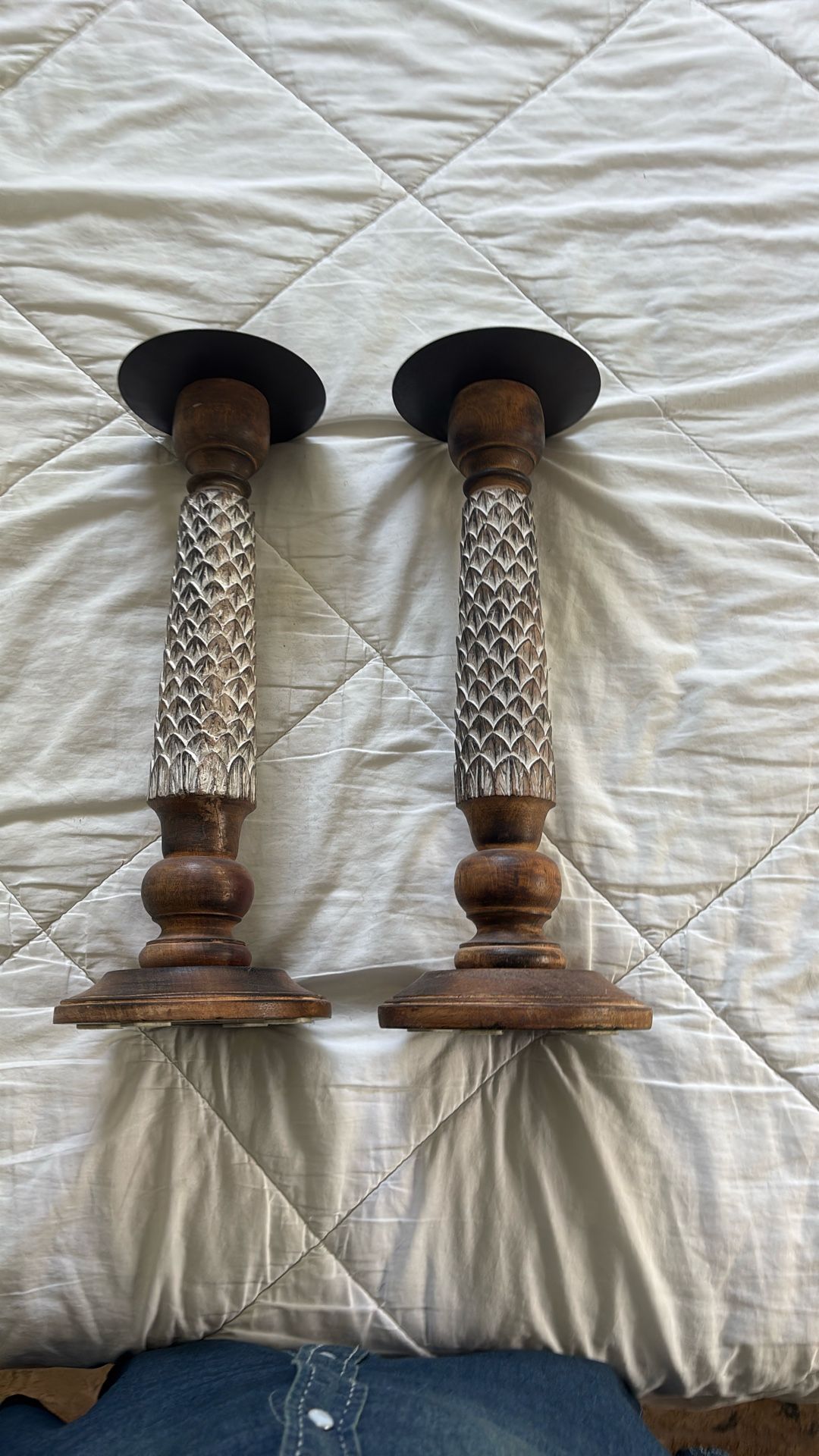 Wood Candle Holders