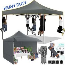 10x10 Canopy Tent Ez Up Canopy, Pop Up Canopy , Heavy Duty Outdoor Tent for Backyard Party Event With Removable Awning & Sidewalls