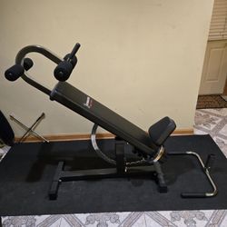 Ironmaster Superbench With Situps Attachment And Dip Attachment--