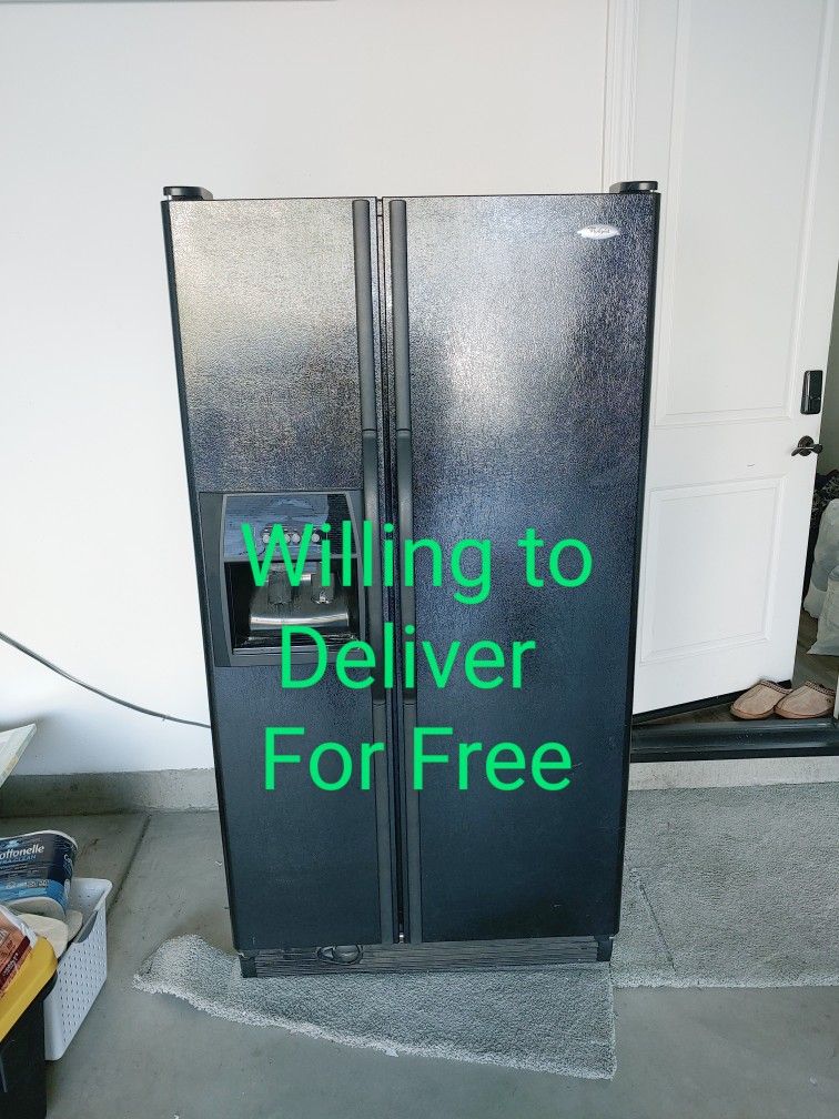 Whirlpool Side By Side 25 cuft(dimensions:36" W 30" D 69" H