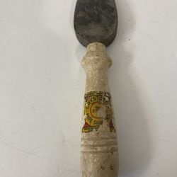 Vintage Norton Abrasives Crystolon Knife Sharpener 273 A; Bone Colored Wooden Handle