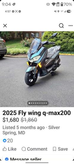 Qmax 200 new scooter 200cc only 1450miles with title and everything