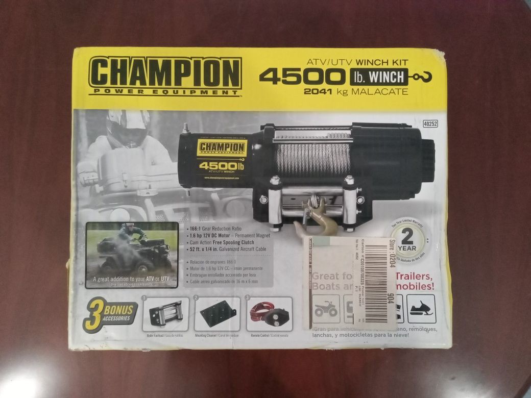 CHAMPION ATV/UTV 4500 Lb WINCH KIT