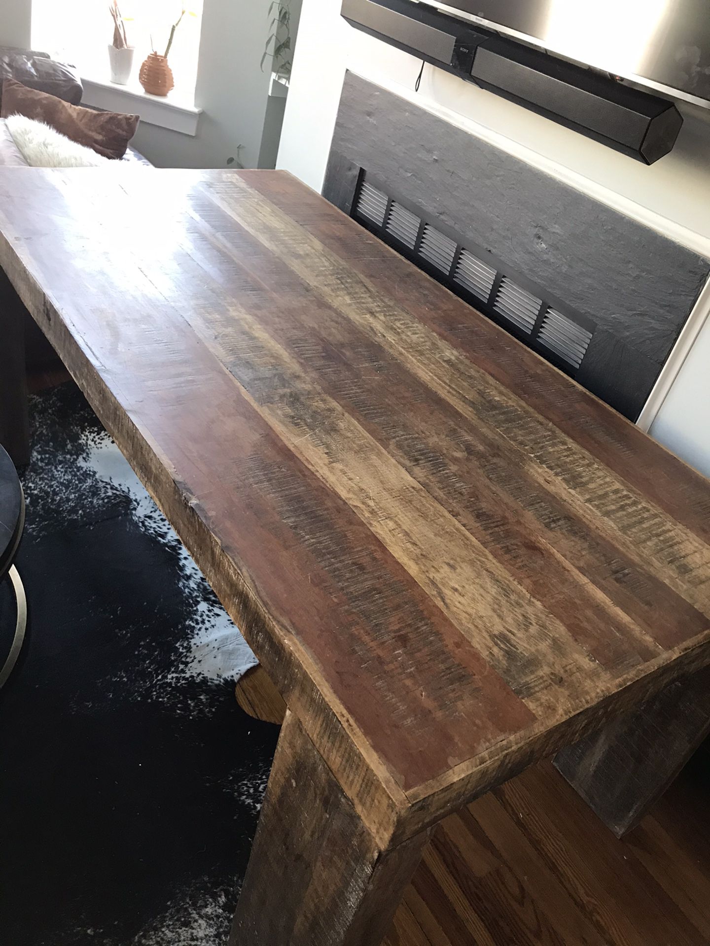 Wood dining table