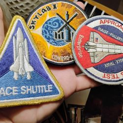 Vintage Nasa Cloth Patches Lot Of 3
