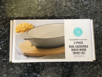 Martha Stewart 2-piece cast iron casserole set (new)