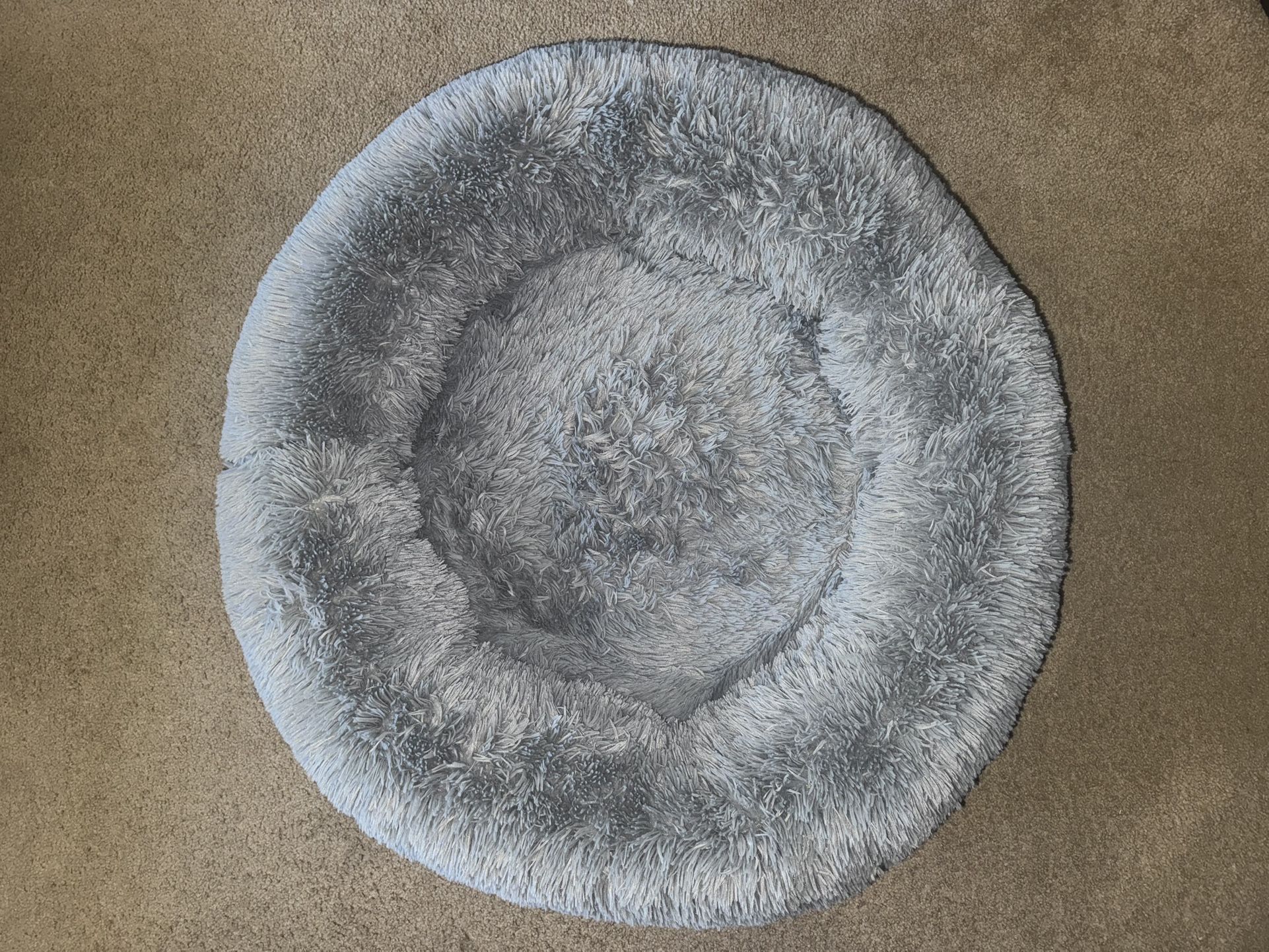 NEW 36" Donut-Style Calming Memory Foam Pet Cat Dog Bed