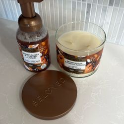 Beloved Brown Sugar Toasted Almond Candle And Hand Wash 